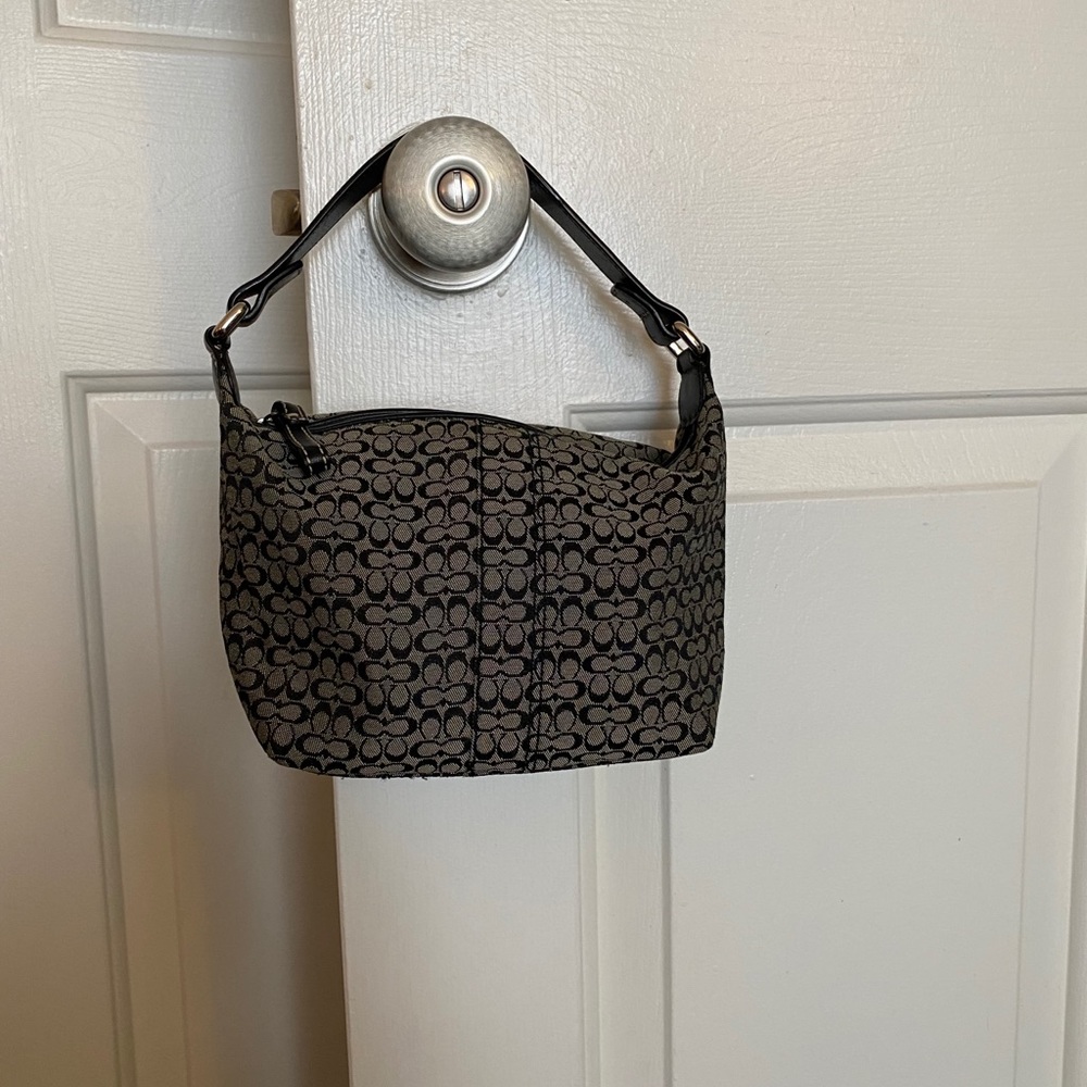 Gray & Black Coach mini bucket bag - Picture 2 of 4